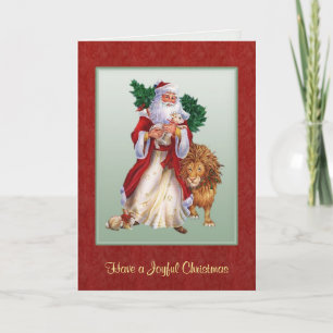 Vintage-Weihnachts-St.Nicolas-Karte Feiertagskarte