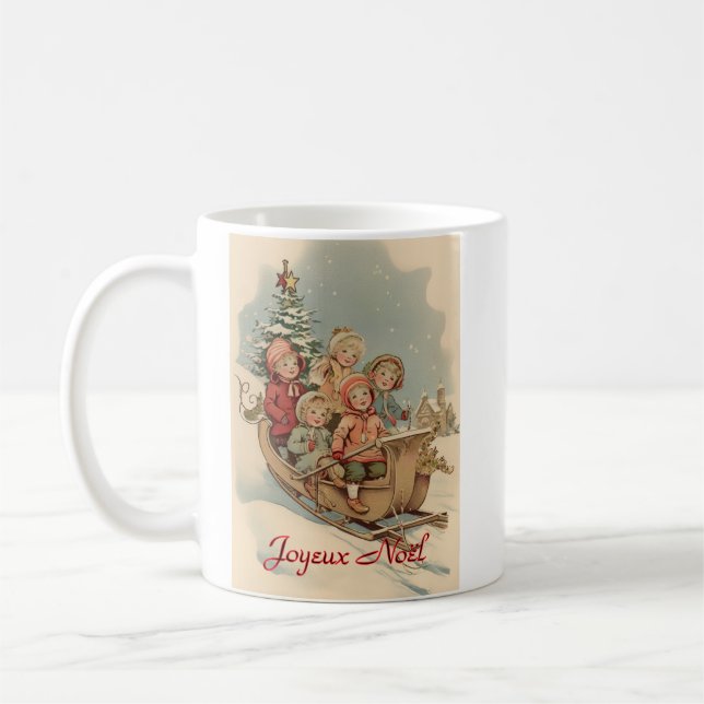 Vintage Weihnachts-Tasse Mug Kaffeetasse (Links)