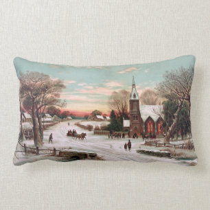 Vintage-Weihnachtsabend-Rückenpolster Lendenkissen