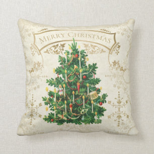 Vintage Weihnachtsbaum Custom Throw Kissen