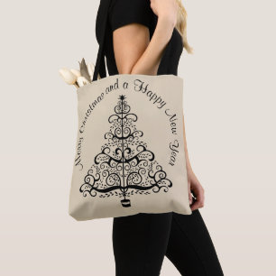 Vintage-Weihnachtsbaum-Dekorative viktorianische S Tasche