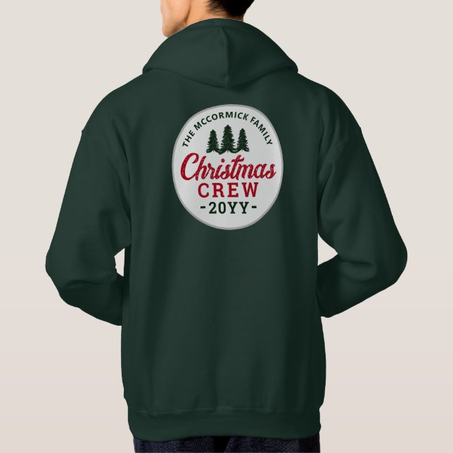 Vintage Weihnachtsbaumen Hoodie (Rückseite)