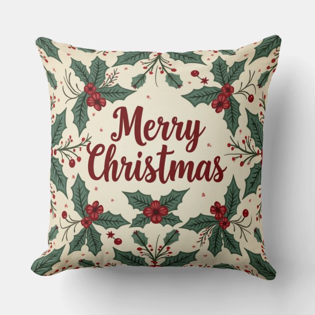 Vintage Weihnachtsbaumkissen Kissen (Vorderseite)