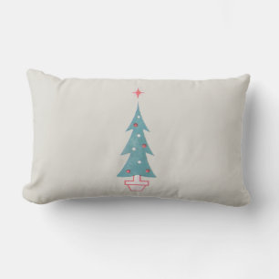 Vintage Weihnachtsbaumkunst der 50er Jahre Lendenkissen