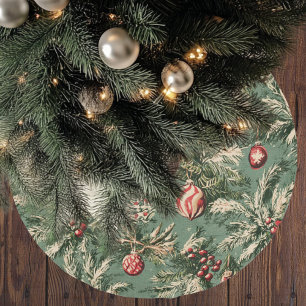 Vintage-Weihnachtsbaumrock   Retro-Weihnachtsbaums Polyester Weihnachtsbaumdecke