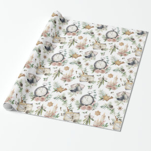 Vintage-Weihnachtsbaumschmuck Dekorationen Geschenkpapier