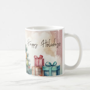 Vintage-Weihnachtsbaumschmuck mit Geschenken Kaffeetasse