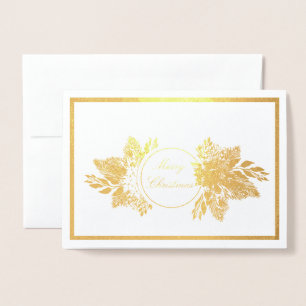 Vintage-Weihnachtsblume, benutzerdefinierte Folie Folienkarte
