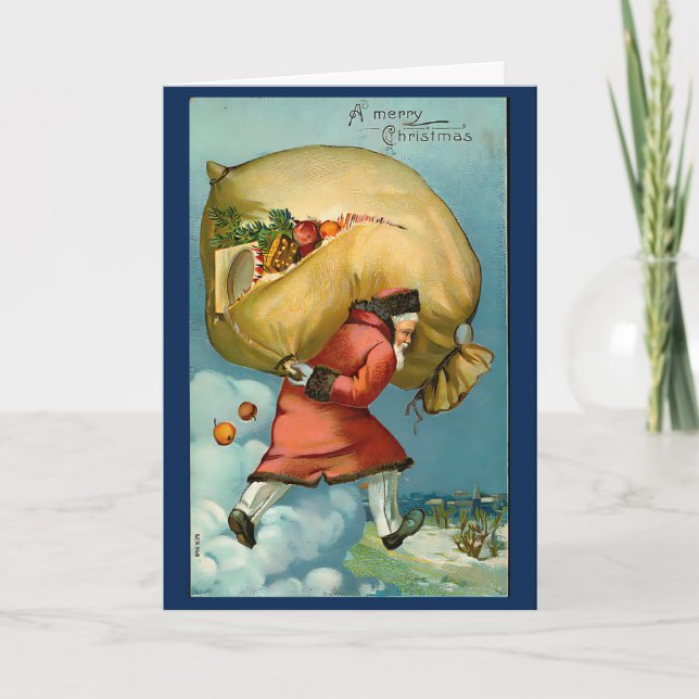 Vintage Weihnachtsbotschaft der 40er Jahre Karte (Vorderseite)