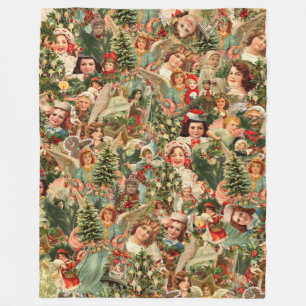 Vintage-Weihnachtsbrötchen Fleecedecke