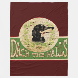 Vintage WeihnachtsDackel Dach (Plattform) die Fleecedecke