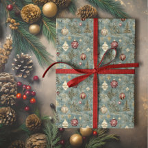 Vintage-Weihnachtsdekoration auf Blau