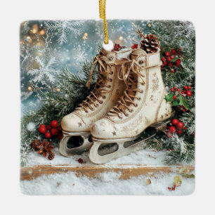 Vintage Weihnachtsdekoration Keramikornament
