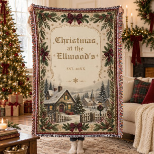 Vintage-Weihnachtsdekoration mit personalisiertem Decke