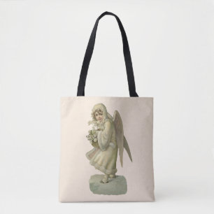 Vintage-Weihnachtsengel-Blumen, viktorianischer St Tasche