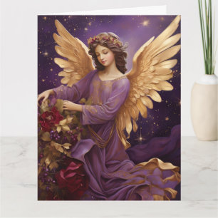 Vintage-Weihnachtsengel-Christenglaube-individuell Karte
