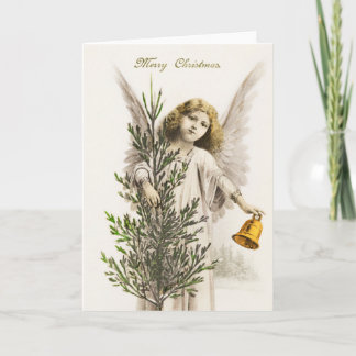 Vintage-Weihnachtsengel Karte