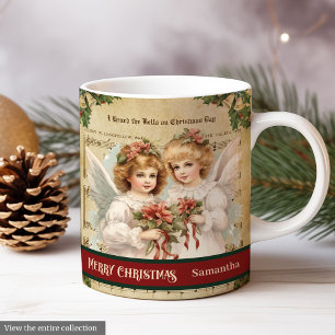 Vintage-Weihnachtsengel-Tasse Retro-Feiertags-Ande Kaffeetasse