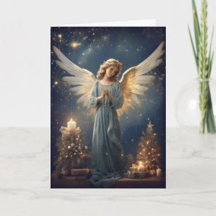 Vintage-Weihnachtsengelkarte mit persönlicher Nach Karte
