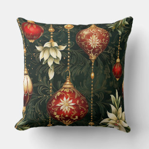Vintage Weihnachtsfantasie Blumenmuster Kissen
