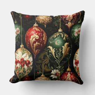 Vintage Weihnachtsfantasie Blumenmuster Kissen