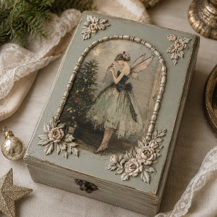 Vintage-Weihnachtsfee Dekoriert Weihnachtsbaum-Dec Seidenpapier