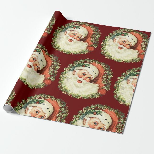 Vintage Weihnachtsfeier Geschenkpapier (Ungerollt)