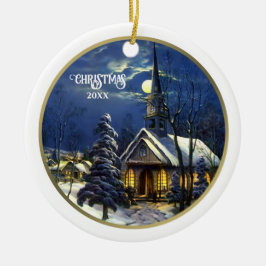 Vintage Weihnachtsfeier Keramik Ornament