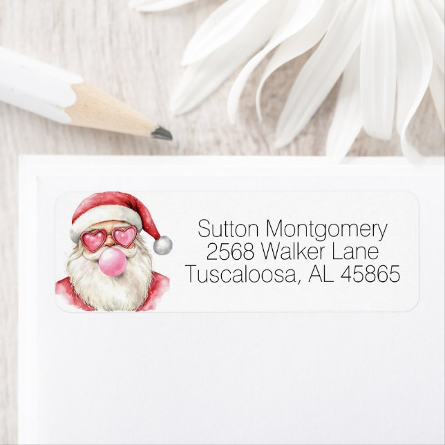 Vintage Weihnachtsfeier Rücksendeadresse (Insitu)