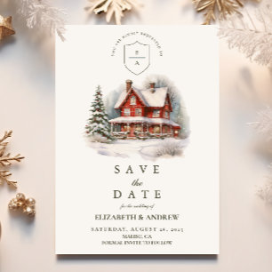 Vintage Weihnachtsfeier Save The Date