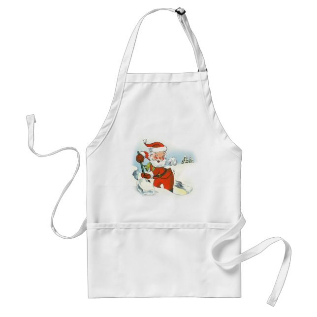 Vintage Weihnachtsfeier Schürze (Vorne)