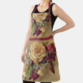 Vintage Weihnachtsfeiertage / Blumenstöne Schürze