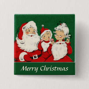 Vintage Weihnachtsfeiertage Button