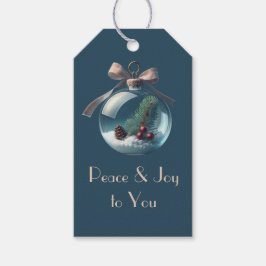 Vintage Weihnachtsfeiertage Geschenkanhänger