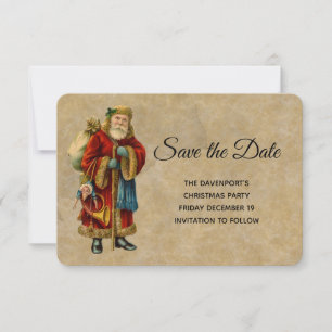 Vintage Weihnachtsfeiertage im alten Stil Save The Date