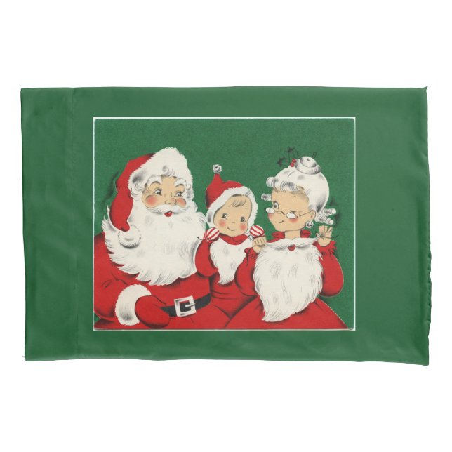 Vintage Weihnachtsfeiertage Kissenbezug (Vorderseite)