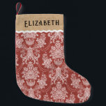 Vintage Weihnachtsfeiertage Kleiner Weihnachtsstrumpf<br><div class="desc">Dieses Weihnachtsfest schmückt diesen Strumpf mit einem Vintagen,  rot-weißen Fliesenmuster. Ein hübscher Strumpf für Ihre Weihnachtsdekoration. Entworfen für Sie von BlackBerry Boulevard.</div>