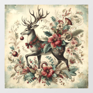 Vintage-Weihnachtsfensterfolie Fensteraufkleber