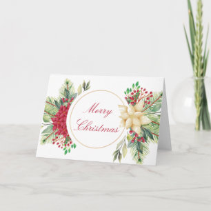 Vintage-Weihnachtsfloristik   Karte
