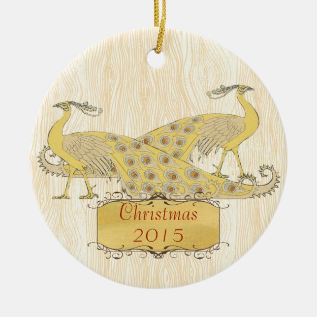 Vintage Weihnachtsfriedhöfe Keramik Ornament (Vorne)