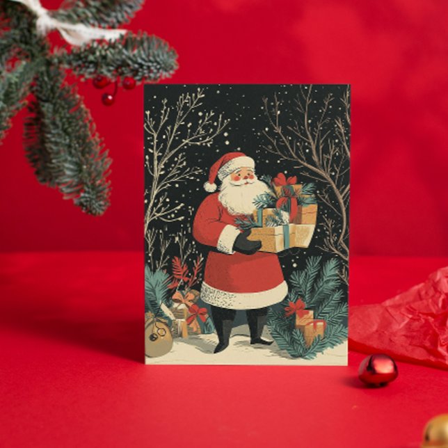 Vintage Weihnachtsgeschenke Feiertagskarte (Von Creator hochgeladen)