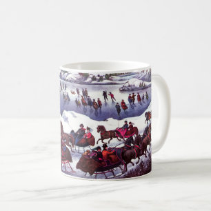Vintage Weihnachtsgeschenke im Winter Kaffeetasse