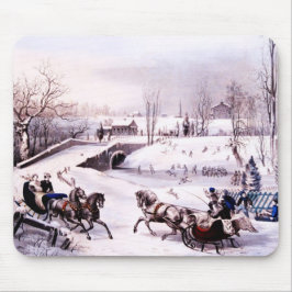 Vintage Weihnachtsgeschenke im Winter Mousepad