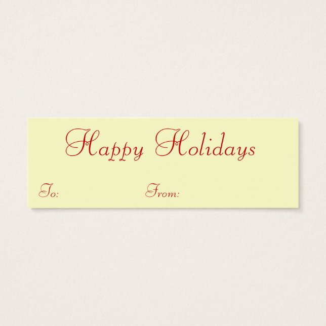 Vintage Weihnachtsgeschenke Tags (Rückseite)