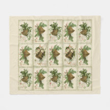 Vintage-Weihnachtsglocken Feiertags-Fleece-Decke