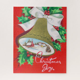 Vintage Weihnachtsglocken festliche Familienpuzzle