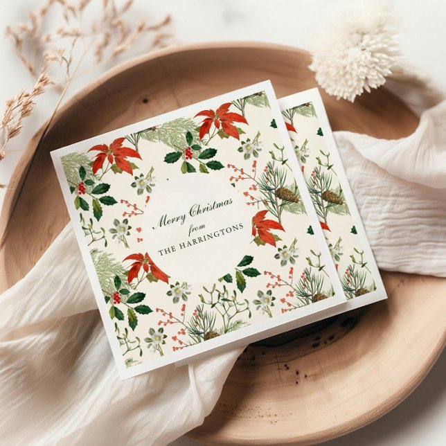 Vintage-Weihnachtsgrün-Muster Serviette (Von Creator hochgeladen)