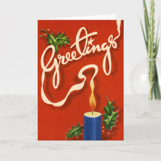 Vintage Weihnachtsgruß-Karte Feiertagskarte