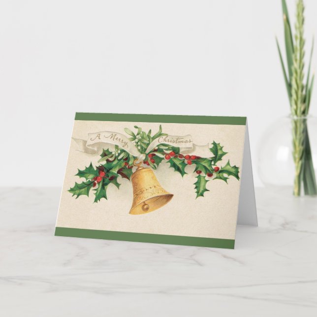 Vintage Weihnachtsgruß-Karte Feiertagskarte (Vorderseite)