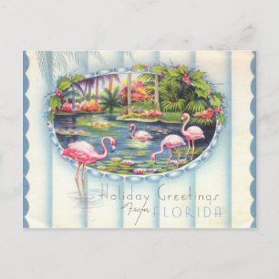 Vintage Weihnachtsgrüße aus Florida Postkarte